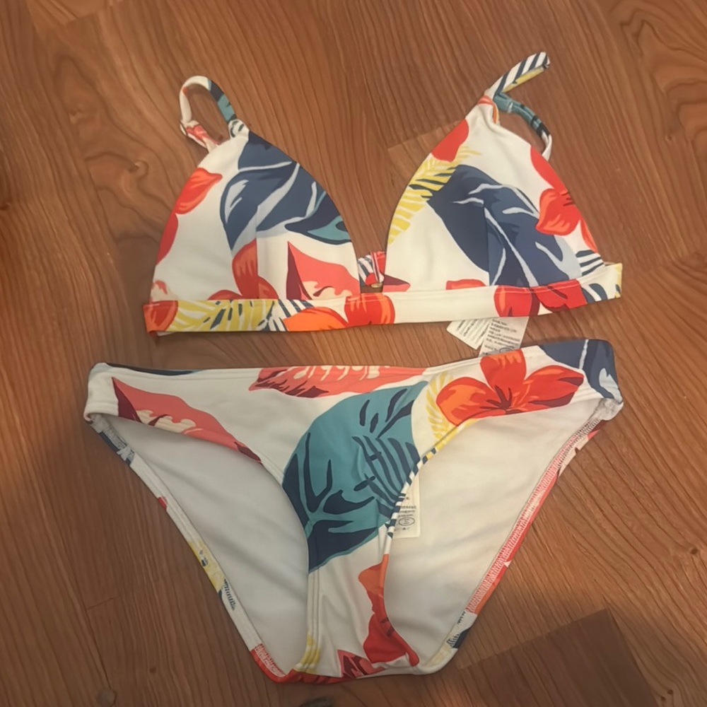 Tropical Print Bikini Set